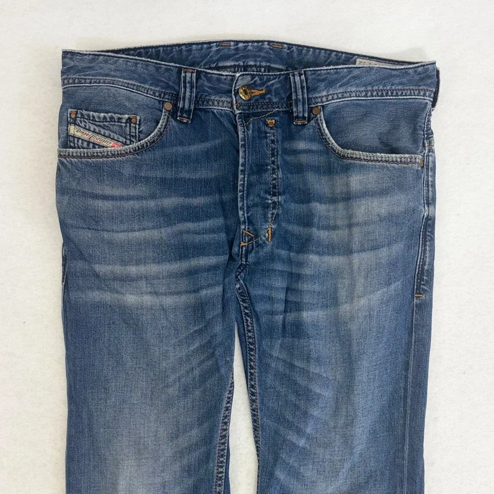 Diesel Safado Jeans Mens 30x32 Blue Regular Slim Straight 0807U Button Fly